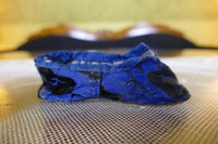 Antike Babyschuhe mit blauem Stoff, ca. 1880