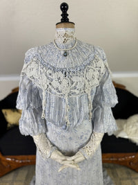 Antikes zweiteiliges Edwardianisches Sommerkleid, ca. 1903