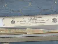 DUVELLEROY-Fächer mit gemaltem Monogramm, ca. 1890