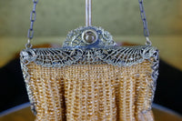 Bernsteinfarbene Art Déco Tasche, 1920er