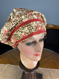 Bedruckte Boudoir-Haube, ca. 1900