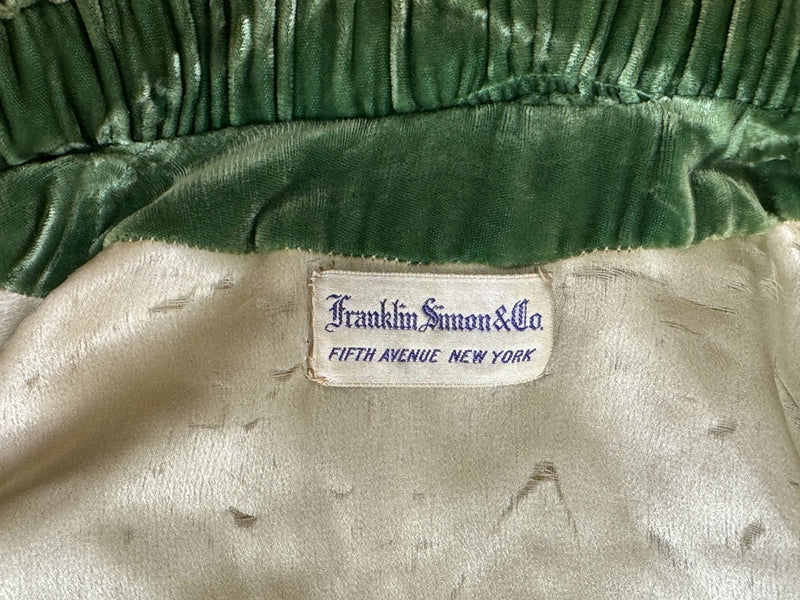 1925 green velvet jacket