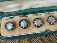 Emaillierte Sternknöpfe, England, ca. 1900