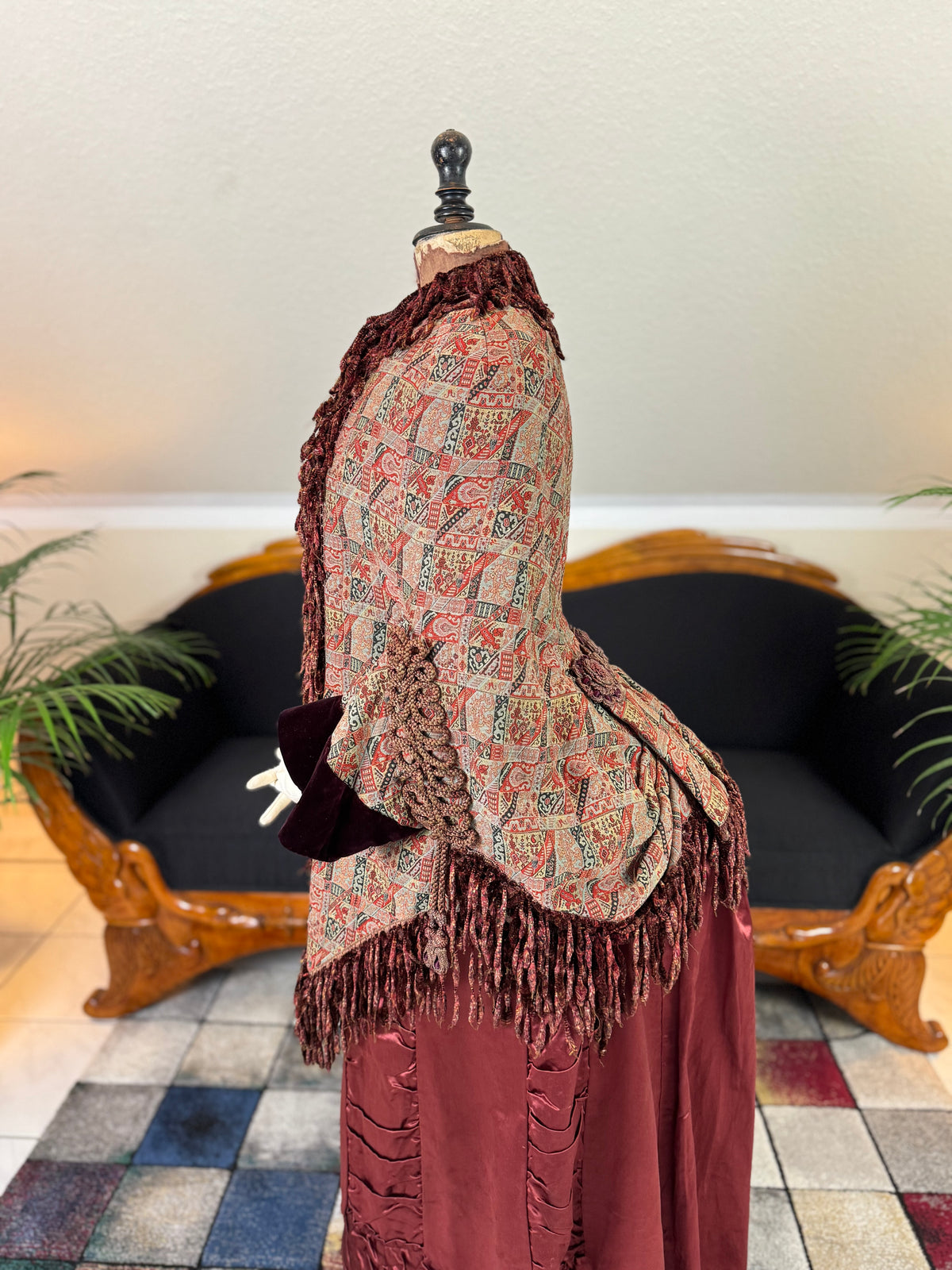 Antiker viktorianischer Paisley-Dolman, ca. 1880