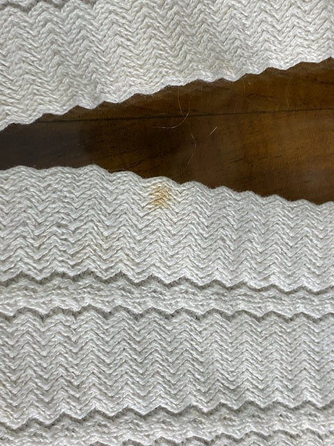PHOENIX Antiker Schal, ca. 1910 – Leichter gestrickter Baumwollschal mit doppeltem Kragen