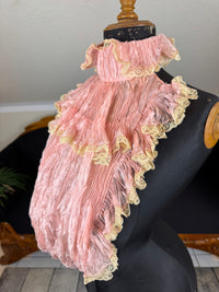 French Pink Ruffled Bust Insert, ca. 1901 – Belle Époque Lingerie