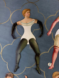Antike Schnittpapierpuppen, Deutschland, ca. 1890er Jahre