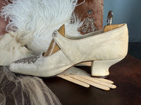 Antike Abendschuhe aus Ziegenleder, England, ca. 1907