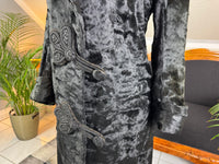 Edwardian ca. 1904 Langer schwarzer Mantel aus künstlichem Biberfell – Victor Tailoring Co., Chicago