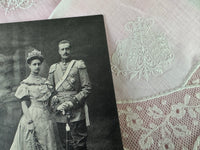 Royal antique lace handkerchiefs c.1900 – Tuscany–Württemberg double coat of arms from the wedding trousseau of Archduchess Maria Immakulata