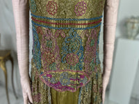 Antikes, besticktes Lamé-Abendkleid, Amerika, ca. 1926