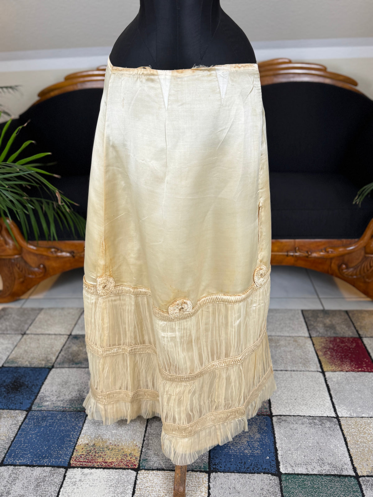 Edwardian wedding petticoat by Reville & Rossiter London, Lady Gillman provenance, 1911