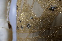 Antikes Flapper-Abendkleid, ca. 1926 – Perlenverzierte Jazz-Age-Silhouette