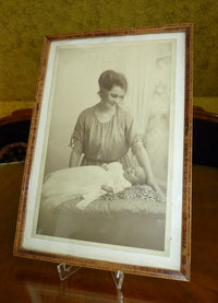 Taufkleid mit Originalfoto, England, ca. 1923 – Netz-Tüll & Spitze, Unterkleid aus Seide