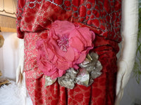 WORTH Antikes Samtkleid mit Dévoré-Muster, Paris, ca. 1926