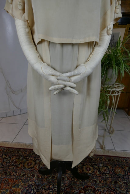 1925 Silk Satin Wedding Dress