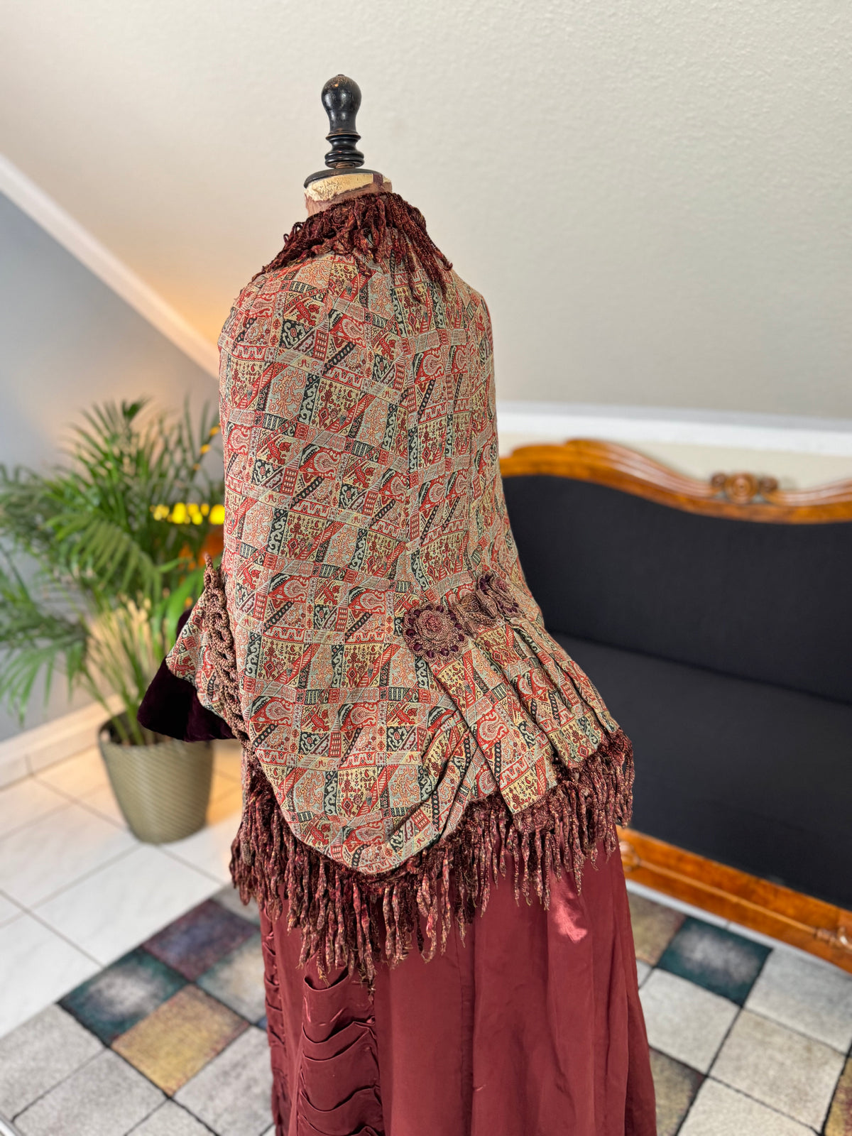 Antiker viktorianischer Paisley-Dolman, ca. 1880