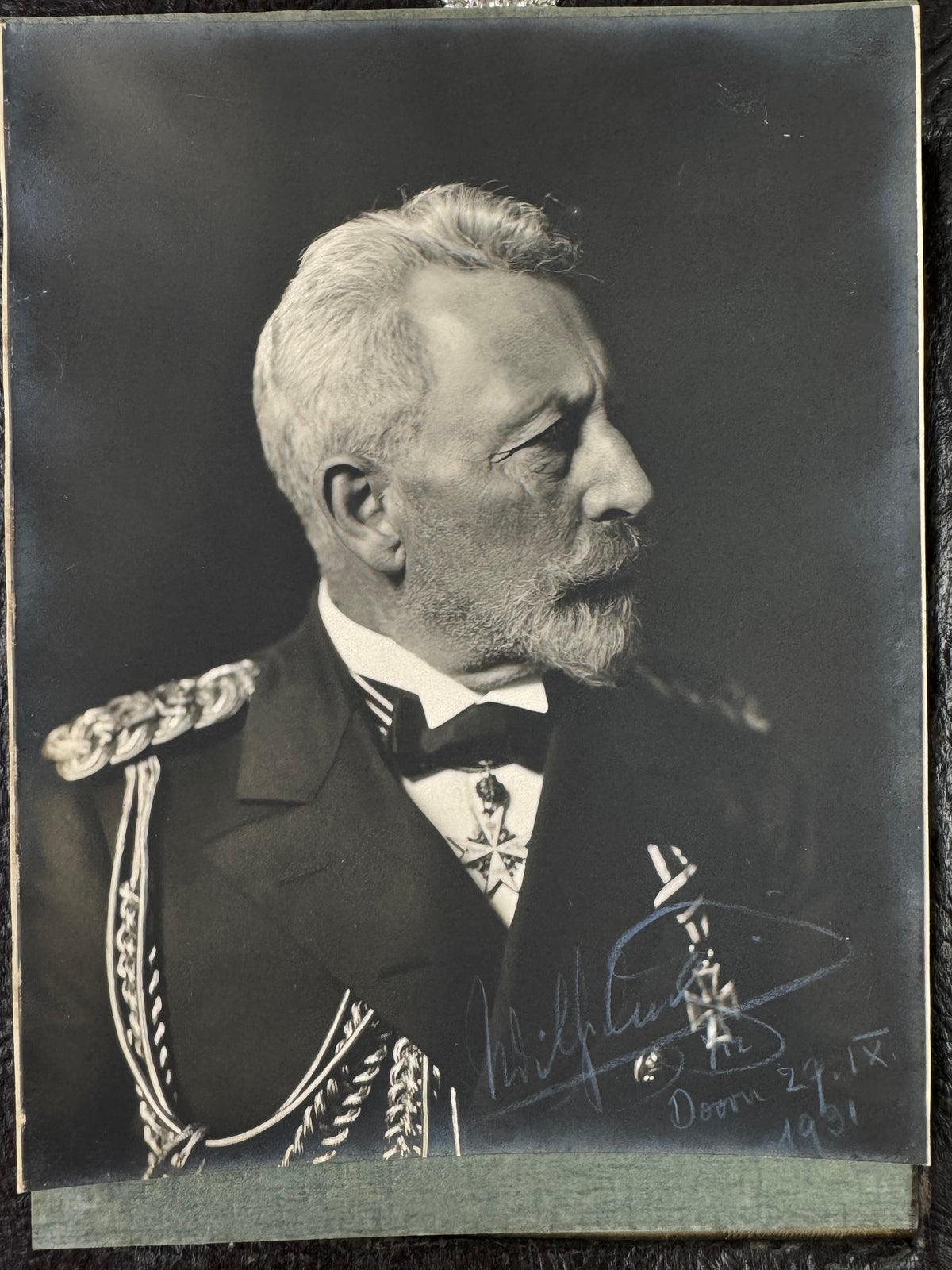 Kaiser Wilhelm II. Silberner Geschenkrahmen