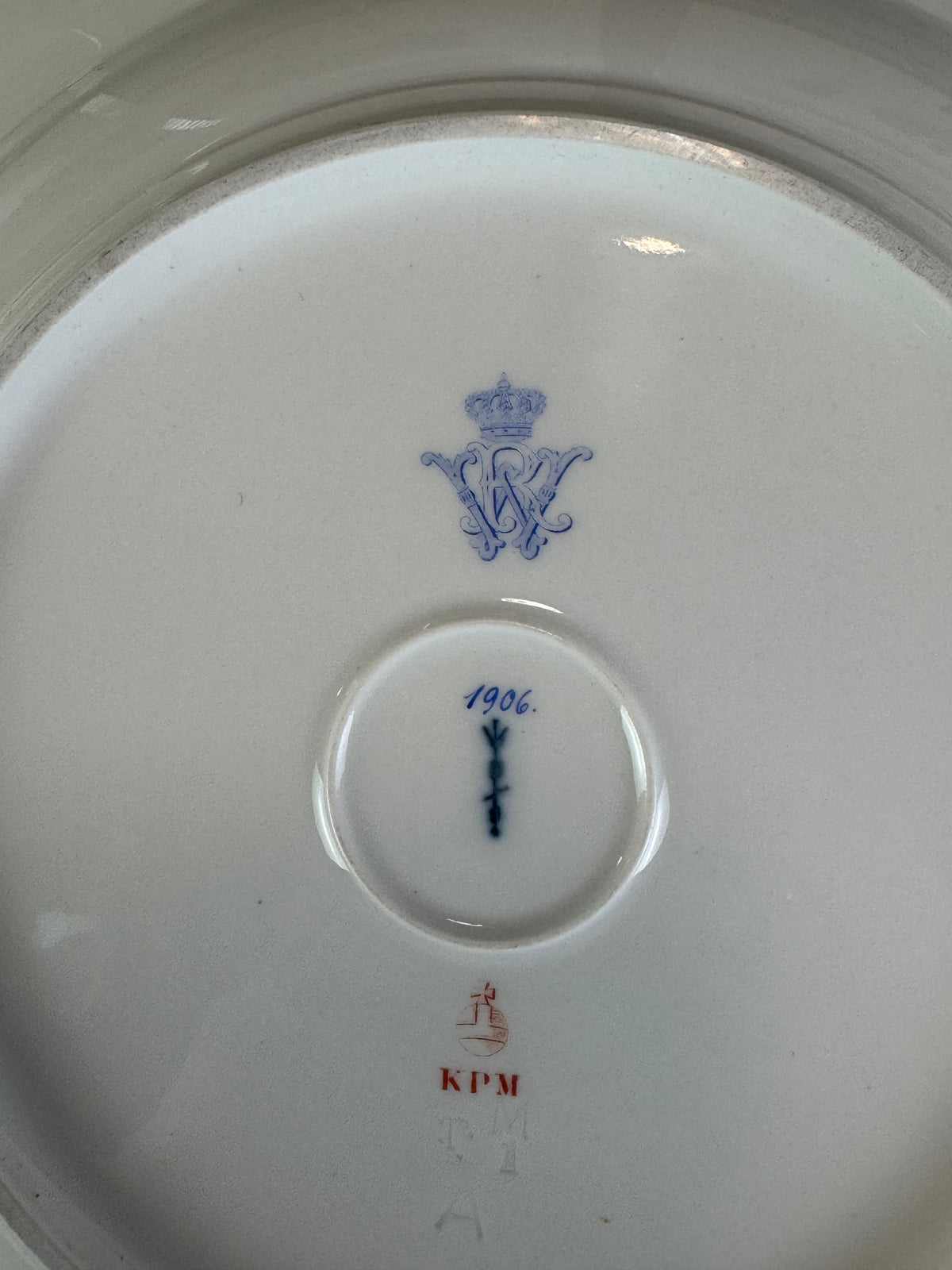 Damast-Service-Servierplatte, Kaiser Wilhelm II., datiert 1906