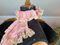 French Pink Ruffled Bust Insert, ca. 1901 – Belle Époque Lingerie
