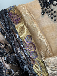 Antikes edwardianisches Abendkleid ca. 1906 – Seide, Spitze, Tüll & Brokat aus England