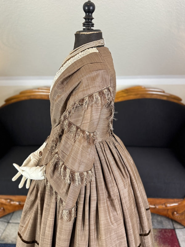 Antikes viktorianisches Gouvernantenkleid, England, ca. 1850