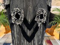 MARC WALTER Außergewöhnliches Abendkleid ca. 1904 – Pariser Couture-Meisterwerk aus Spitze, Tüll und Samt