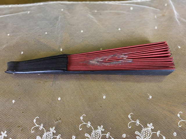 Faltfächer „Blumenverkäufer-Motiv“, um 1900