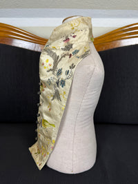Antique Rococo boy's waistcoat front from France circa 1760 with original silver buttons, linen backing and rare eighteenth-century construction