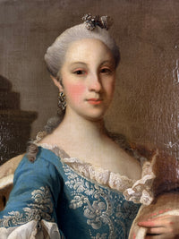 Höfisches Rokoko-Porträt eines Wiener Paares, ca. 1760 – Österreichische Adelsmalerei des 18. Jahrhunderts