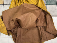 Antikes viktorianisches Tageskleid aus dunklem Goldbrokat, ca. 1858