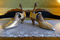 Antike goldene Ledertanzschuhe, ca. 1924