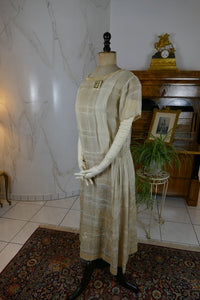 Vintage Bone‑Appliqué Dress, ca. 1922