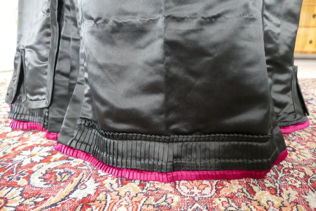 EMILE PINGAT Antikes viktorianisches Tournürenkleid, Paris, ca. 1882