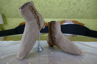 Braune Stiefel mit seitlicher Schnürung, Bürgerkriegszeit, ca. 1860–1865