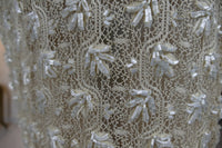 Antikes besticktes Spitzen-Bustle-Überkleid, 1880er Jahre