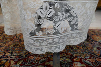 Antikes edwardianisches maltesisches Spitzen-Teekleid, ca. 1908
