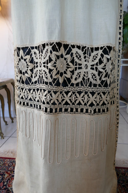 Antikes edwardianisches Leinen-Geh-Ensemble, ca. 1906 – Kleid & Jacke