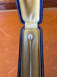 Gold Tie Pin with Pearl in Original Friedländer Berlin Case, Kaiser Wilhelm II.