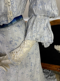 Antikes zweiteiliges Edwardianisches Sommerkleid, ca. 1903