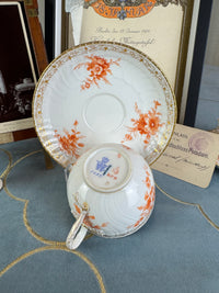 Neuosier-Tasse mit Untertasse, Kaiser Wilhelm II., datiert 1894 und 1897