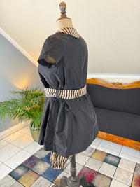 Early 20th‑century bathing costume, striped cotton, good condition