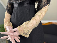 Antikes edwardianisches Abendkleid ca. 1906 – Seide, Spitze, Tüll & Brokat aus England