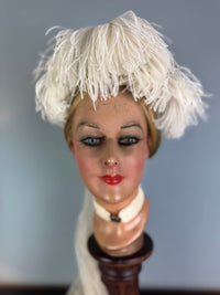 Viktorianischer Kopfschmuck aus Straußenfedern, ca. 1890 – Haarornament für Debütantinnen