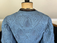 Art Nouveau buttons on early 20th century linen jacket