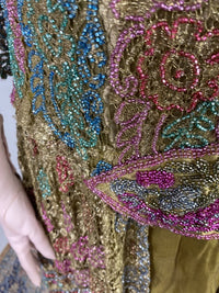 Antique 1920s beaded lamé dress