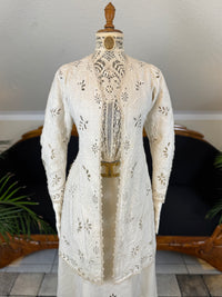 Antique Four‑Piece Edwardian Walking Dress ca. 1910 – Linen, Lace & Lady Gillman Provenance
