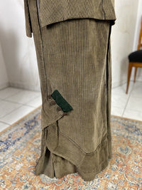 Antikes Edwardianisches Spazierkleid ca. 1912 – Gestreifte Mode des frühen 20. Jahrhunderts
