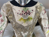 Seltenes Rokoko-Mieder, ca. 1765 – handgenähtes französisches Kleidungsstück aus dem 18. Jahrhundert