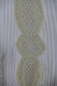 Antikes edwardianisches Kleid von 1901 – MACHARET New York & Paris Zweiteiliges Ensemble aus Seide und Spitze